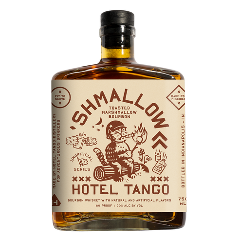 A bottle of Hotel Tango 'Shmallow Toasted Marshmallow Whiskey
